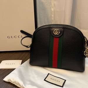 Gucci Ophidia Small GG Black Leather Crossbody